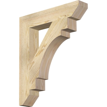 Ekena Millwork Merced Slat Rough Sawn Bracket, Douglas Fir, 4"W x 22"D x 26"H BKT04X22X26MRC06RDF